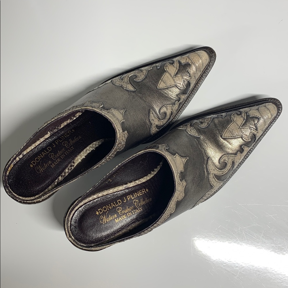 Donald J. Pliner Jildor Western Couture Collection Mule Clog Size  7.5M